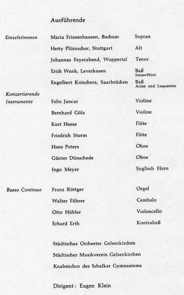 Programmheft zum Konzert des Stdtischen Musikvereins mit Franz Rttger an der Orgel am 21.03.1963.